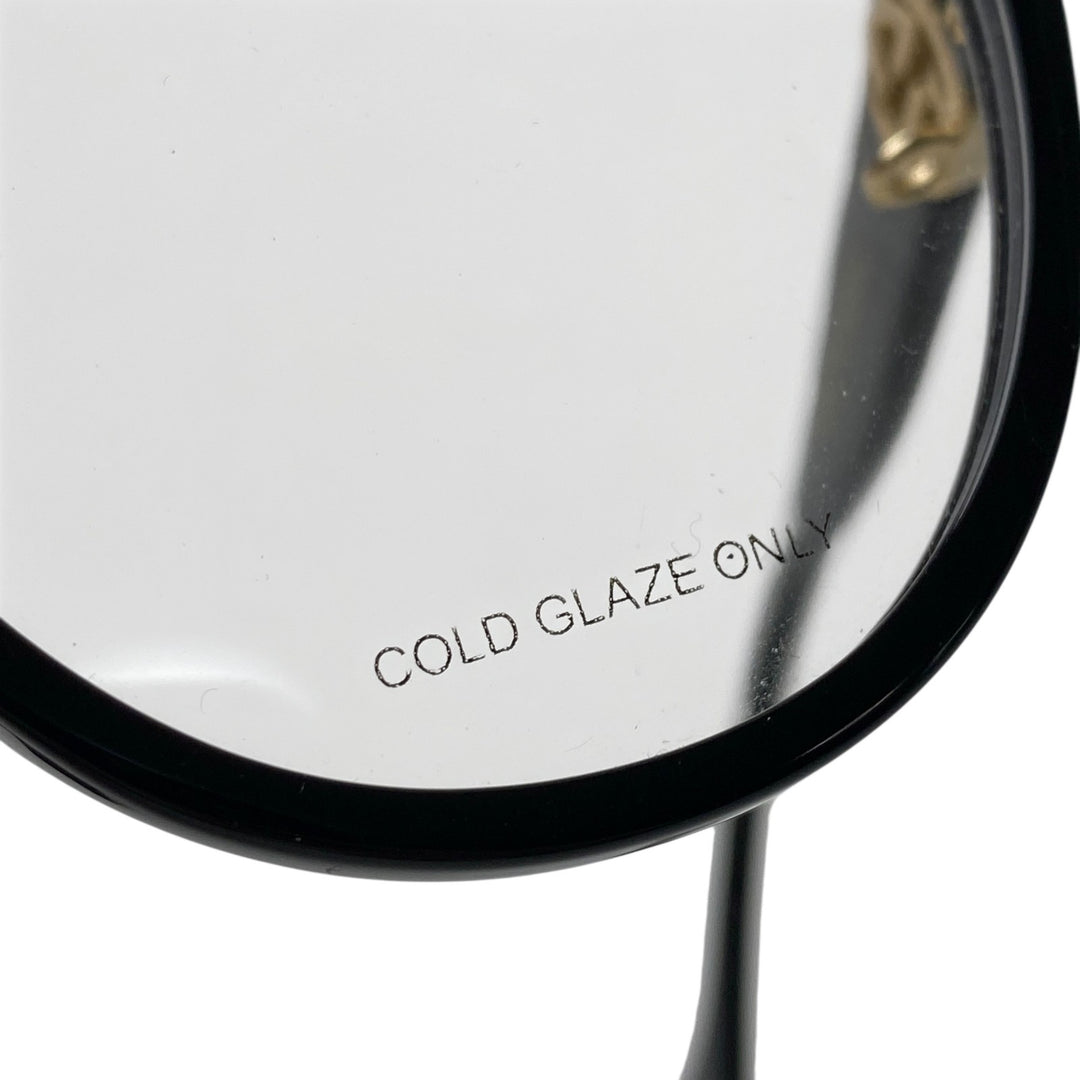 美品 グッチ GUCCI レディース 伊達メガネ インターロッキング グラスチェーン GG1024O