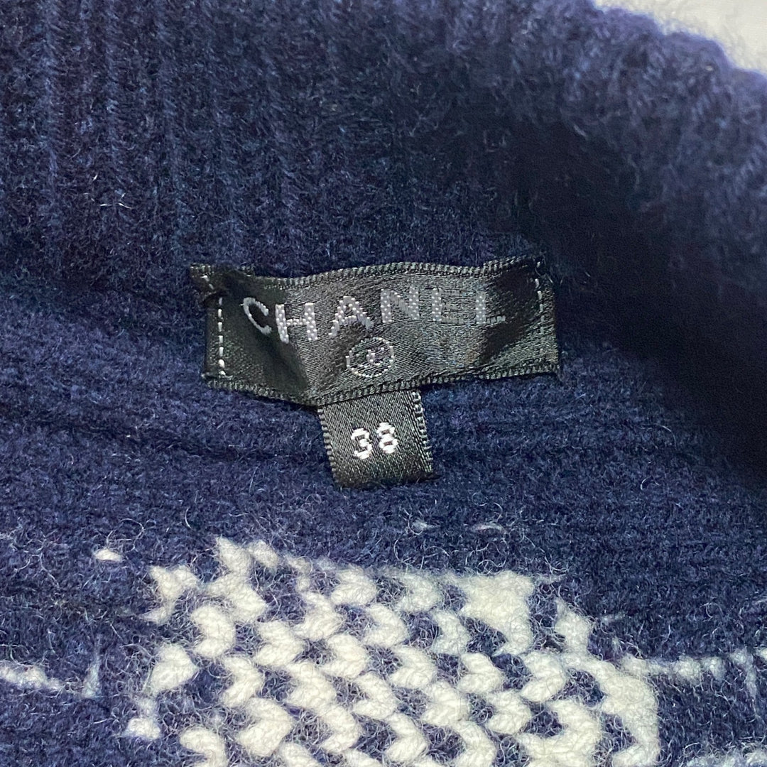 美品 シャネル CHANEL レディース ニットスカート カシミヤ ウール #38 P59177