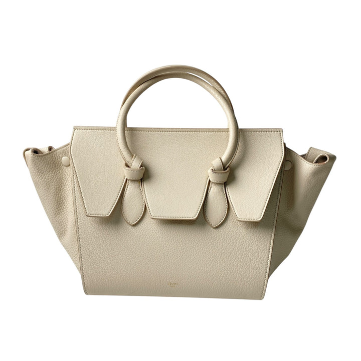 セリーヌ CELINE レディース タイバッグ レザー ハンドバッグ ホワイト