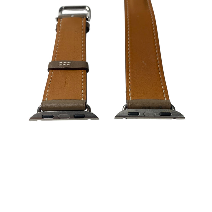 エルメス HERMES レディース アップルウォッチ ベルト ドゥブルトゥール 40mm C刻印　エトゥープ