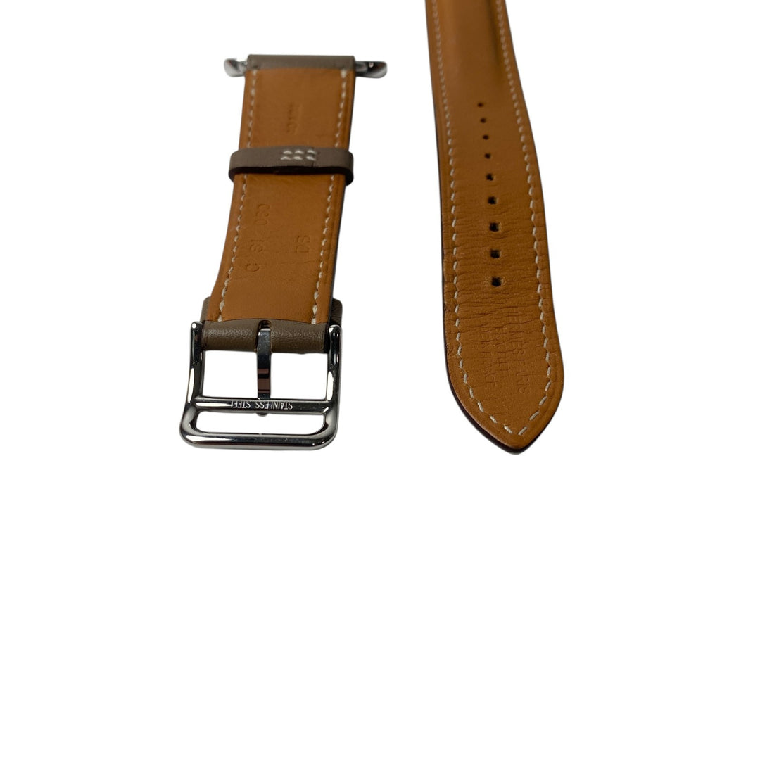 エルメス HERMES レディース アップルウォッチ ベルト ドゥブルトゥール 40mm C刻印　エトゥープ