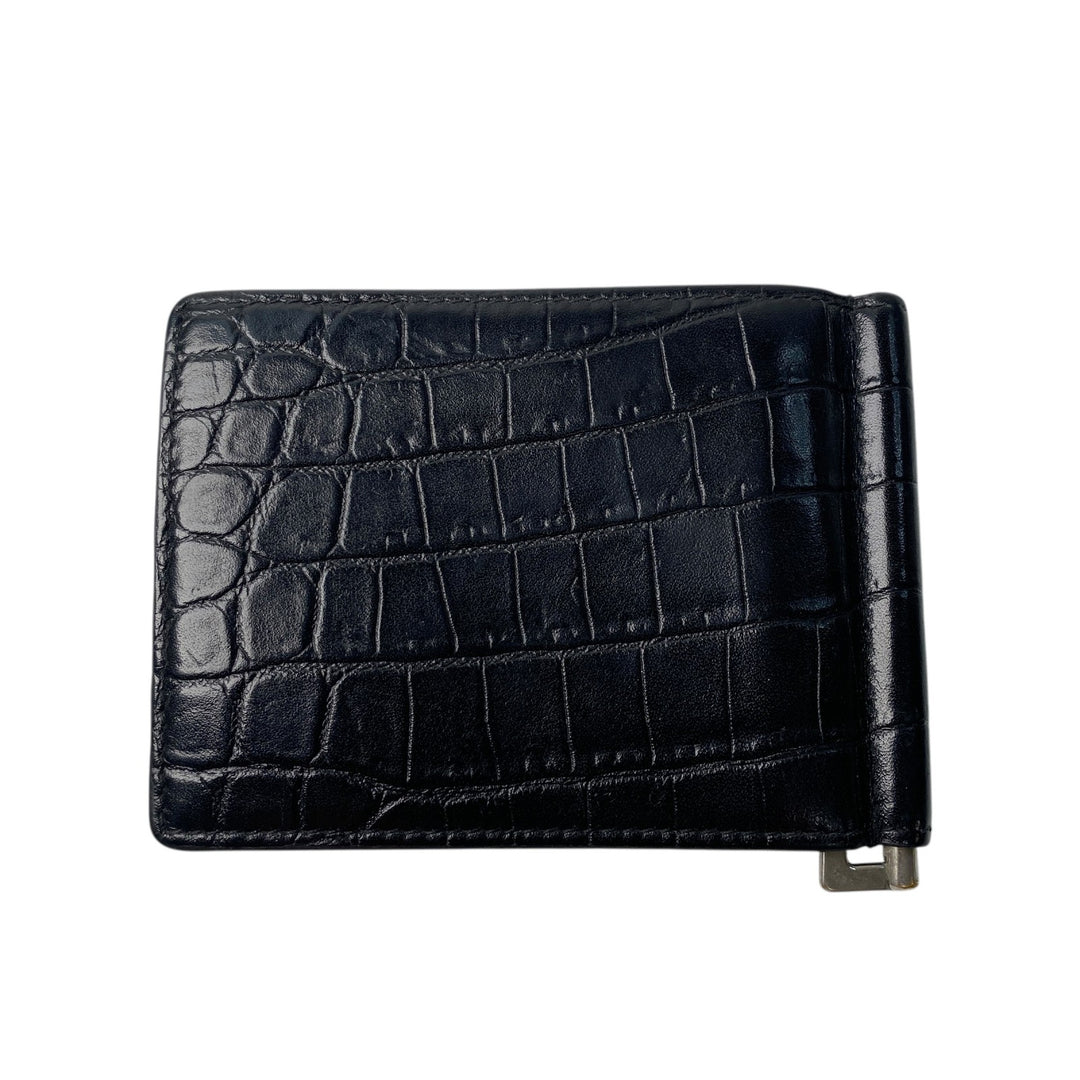 サンローラン SAINT LAURENT メンズ 型押し クロコ マネークリップ