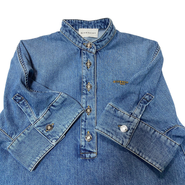 新品同様 ジバンシー GIVENCHY レディース ウォッシュド デニム ミニ ドレス ワンピース 34