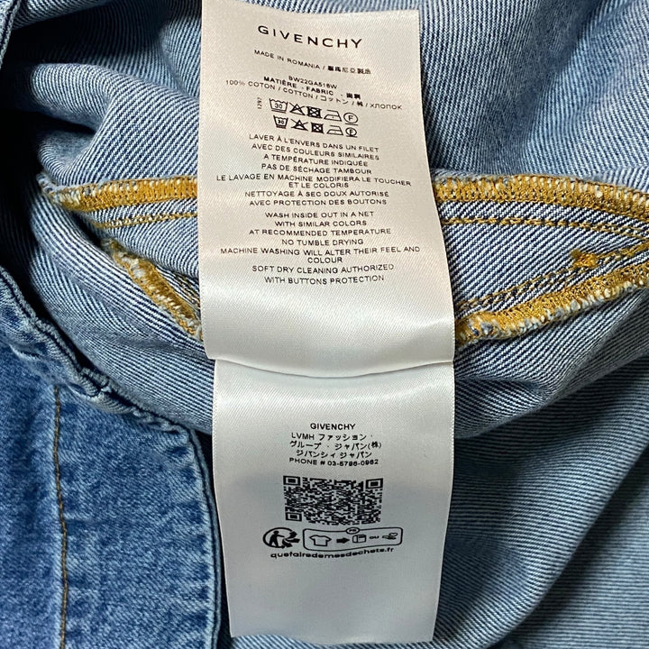 新品同様 ジバンシー GIVENCHY レディース ウォッシュド デニム ミニ ドレス ワンピース 34