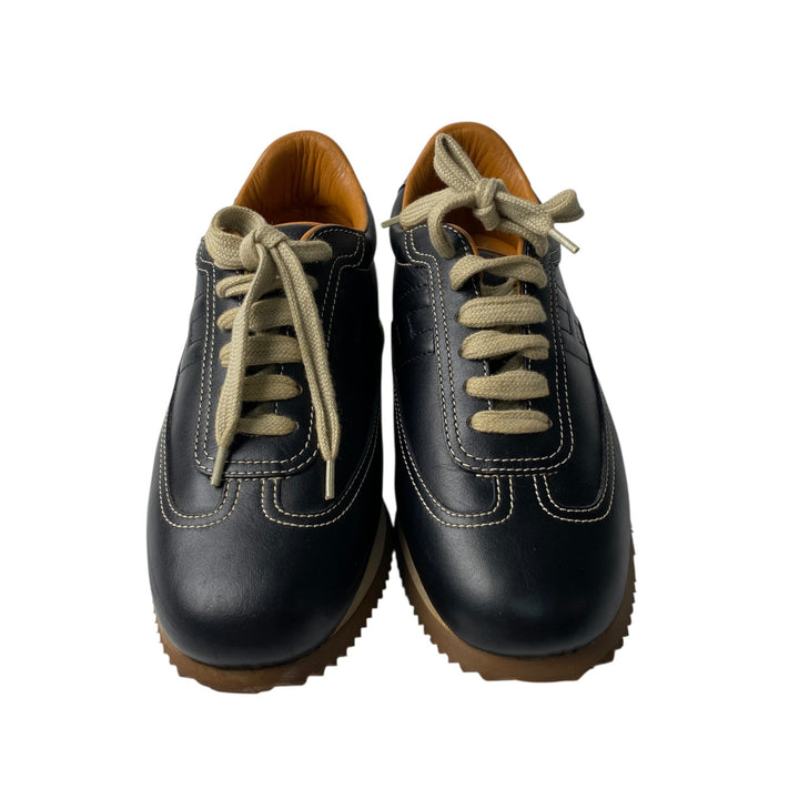 エルメス HERMES レディース クイック レザー スニーカー 35 1/2