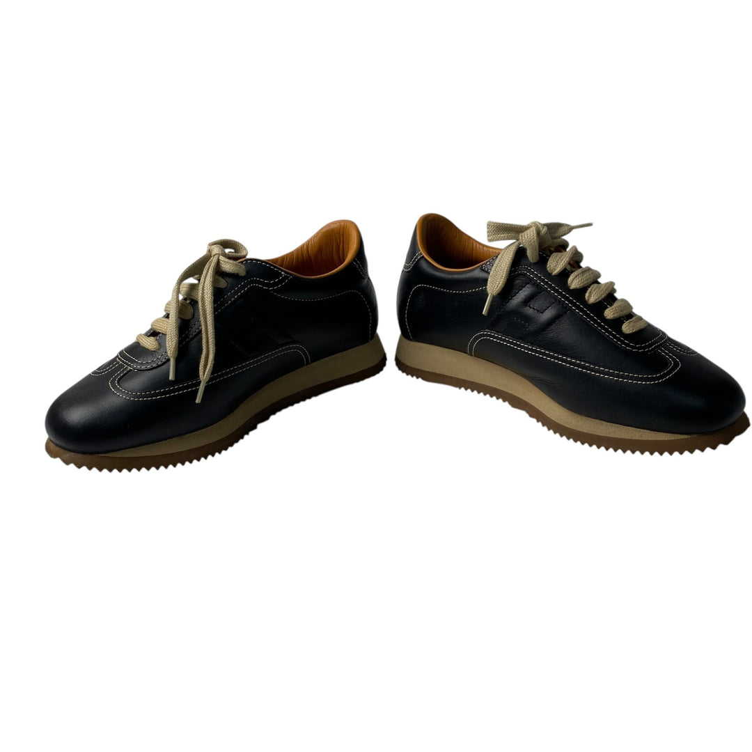 エルメス HERMES レディース クイック レザー スニーカー 35 1/2