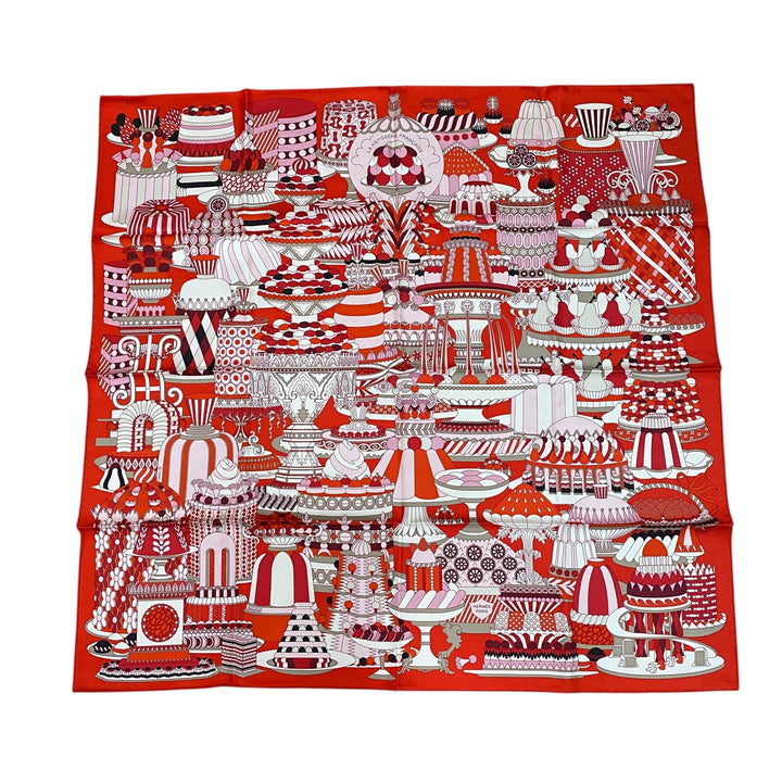 未使用 エルメス HERMES レディース カレ90 ラ・パティスリー・フランセーズ