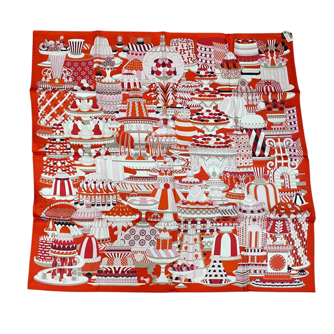 未使用 エルメス HERMES レディース カレ90 ラ・パティスリー・フランセーズ