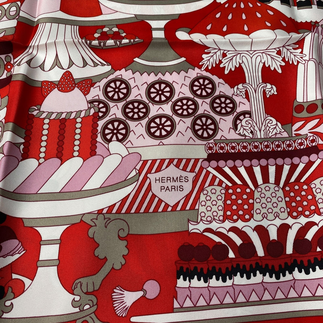 未使用 エルメス HERMES レディース カレ90 ラ・パティスリー・フランセーズ