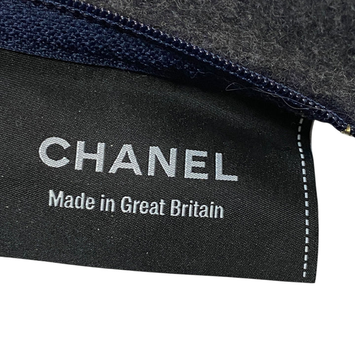 シャネル CHANEL バイカラー ココマーク クッション ウール カシミヤ