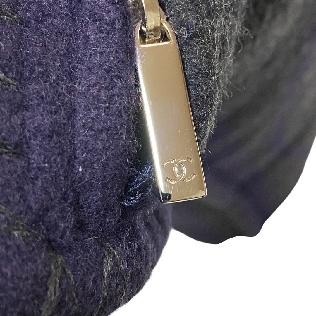 シャネル CHANEL バイカラー ココマーク クッション ウール カシミヤ