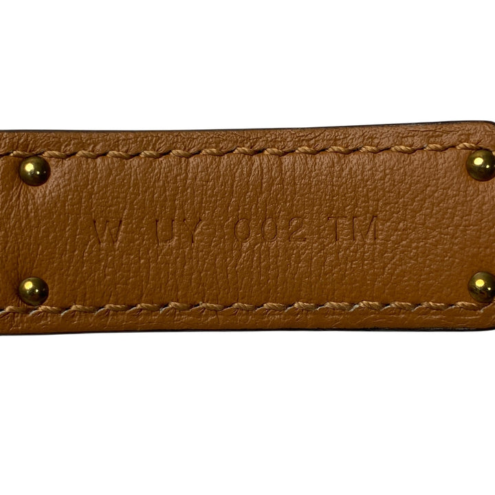 エルメス HERMES レディース ケリーベルト ホワイト GD金具 W刻印