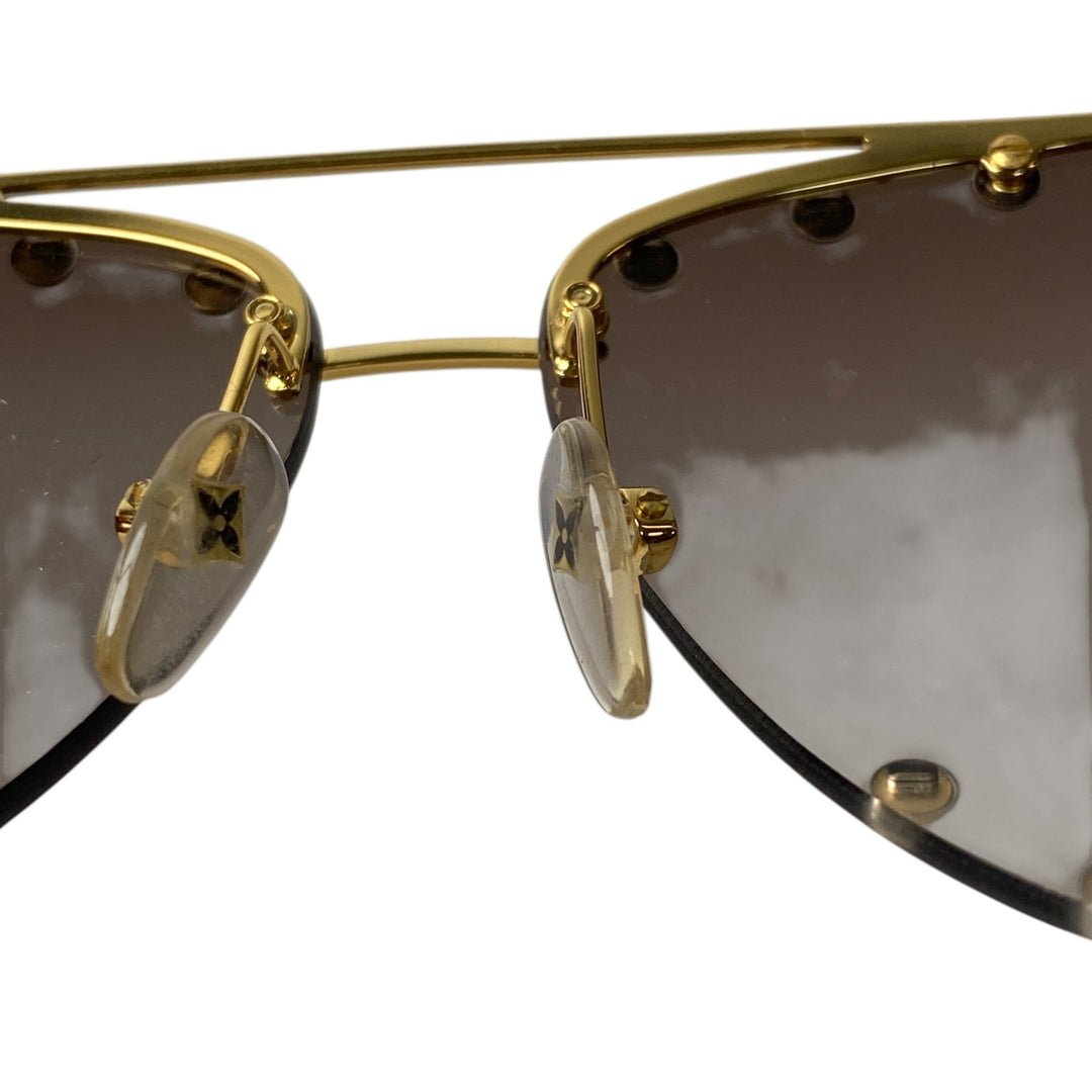 ルイヴィトン LOUIS VUITTON レディース ザ・パーティ ティアドロップ サングラス 度なし