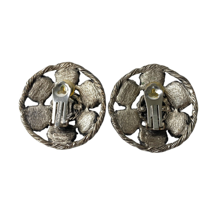 美品 クリスチャンディオール DIOR レディース ビンテージ カラーストーン イヤリング