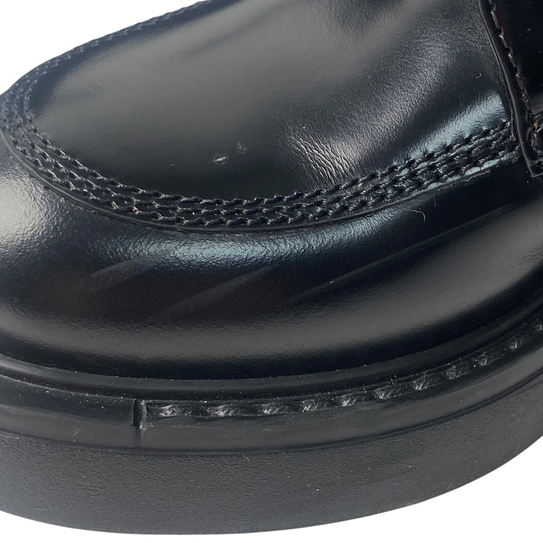 美品 プラダ PRADA レディース レースアップブーツ 34 1/2 三角ロゴプレート