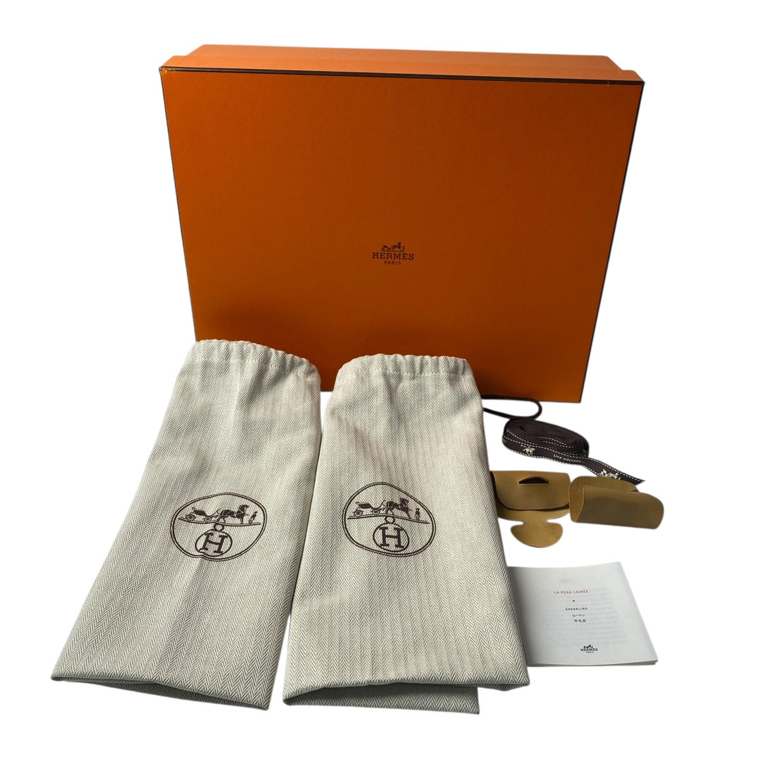 未使用 エルメス HERMES レディース ケリー ショートブーツ スエード #35