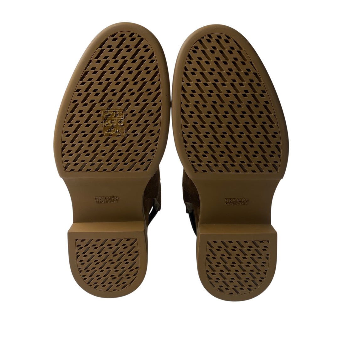 未使用 エルメス HERMES レディース ケリー ショートブーツ スエード #35