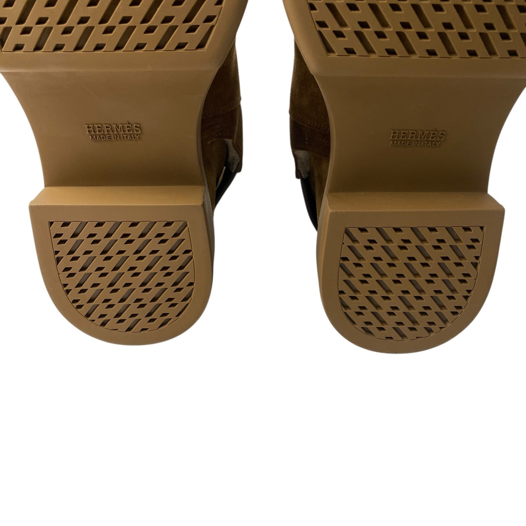 未使用 エルメス HERMES レディース ケリー ショートブーツ スエード #35