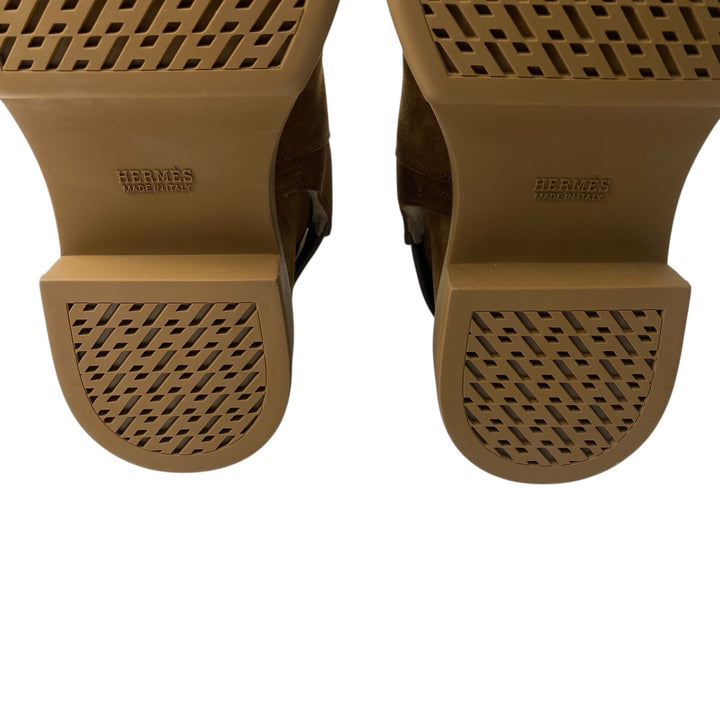 未使用 エルメス HERMES レディース ケリー ショートブーツ スエード #35