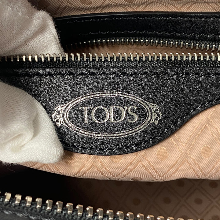 トッズ TOD's レディース Dスタイリング ブラック レザー 2way ショルダーバッグ ハンドバッグ 斜めがけ クロスボディ