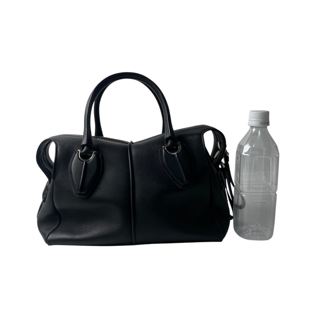 トッズ TOD's レディース Dスタイリング ブラック レザー 2way ショルダーバッグ ハンドバッグ 斜めがけ クロスボディ