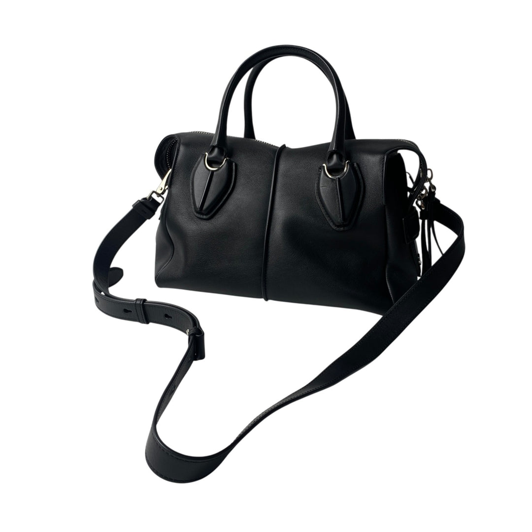 トッズ TOD's レディース Dスタイリング ブラック レザー 2way ショルダーバッグ ハンドバッグ 斜めがけ クロスボディ