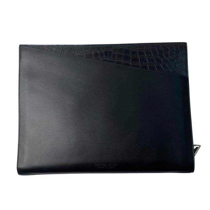美品 ボッテガヴェネタ BOTTEGA VENETA メンズ クロコ レザー ドキュメントクラッチ