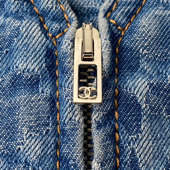 未使用 シャネル CHANEL レディース ココマーク カメリア デニムスカート P74484