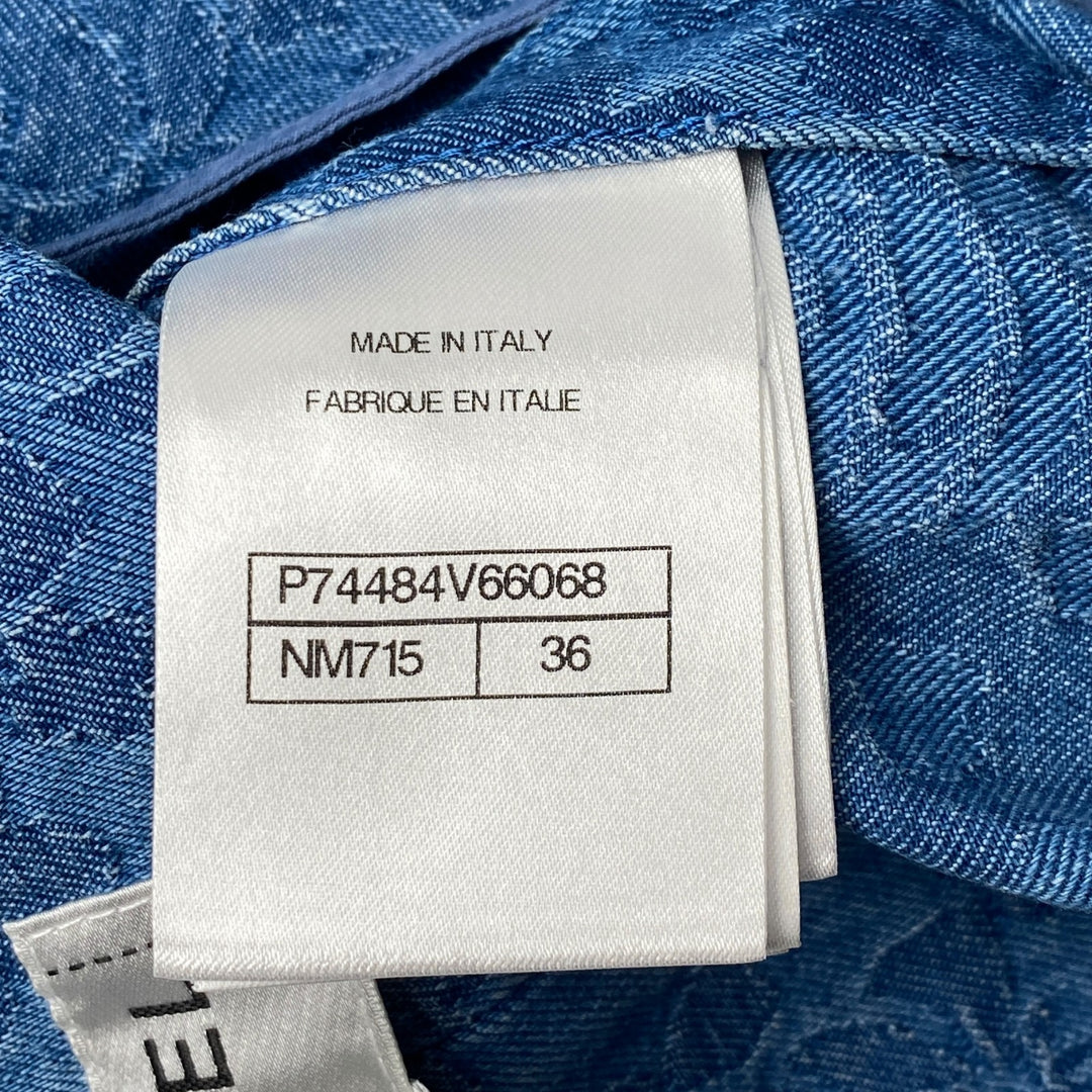 未使用 シャネル CHANEL レディース ココマーク カメリア デニムスカート P74484