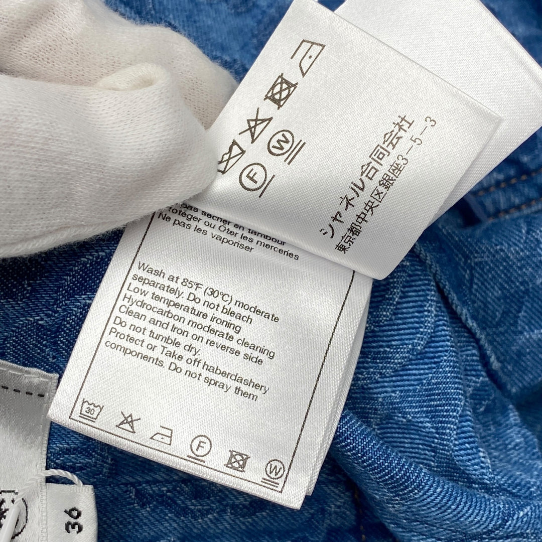 未使用 シャネル CHANEL レディース ココマーク カメリア デニムスカート P74484