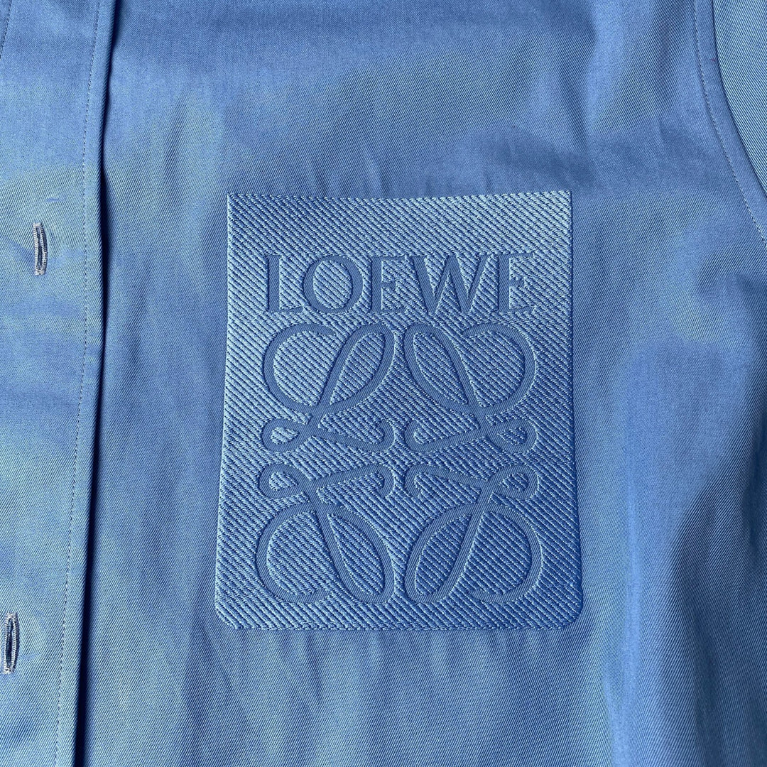 新品同様 ロエベ LOEWE ポケットロゴ シャツ H526Y05X4625SS メンズ