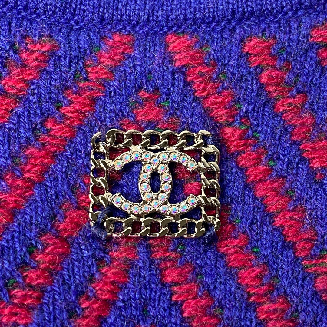 未使用 シャネル CHANEL レディース ココマークベリーボーンニットワンピ P71619 カシミヤ