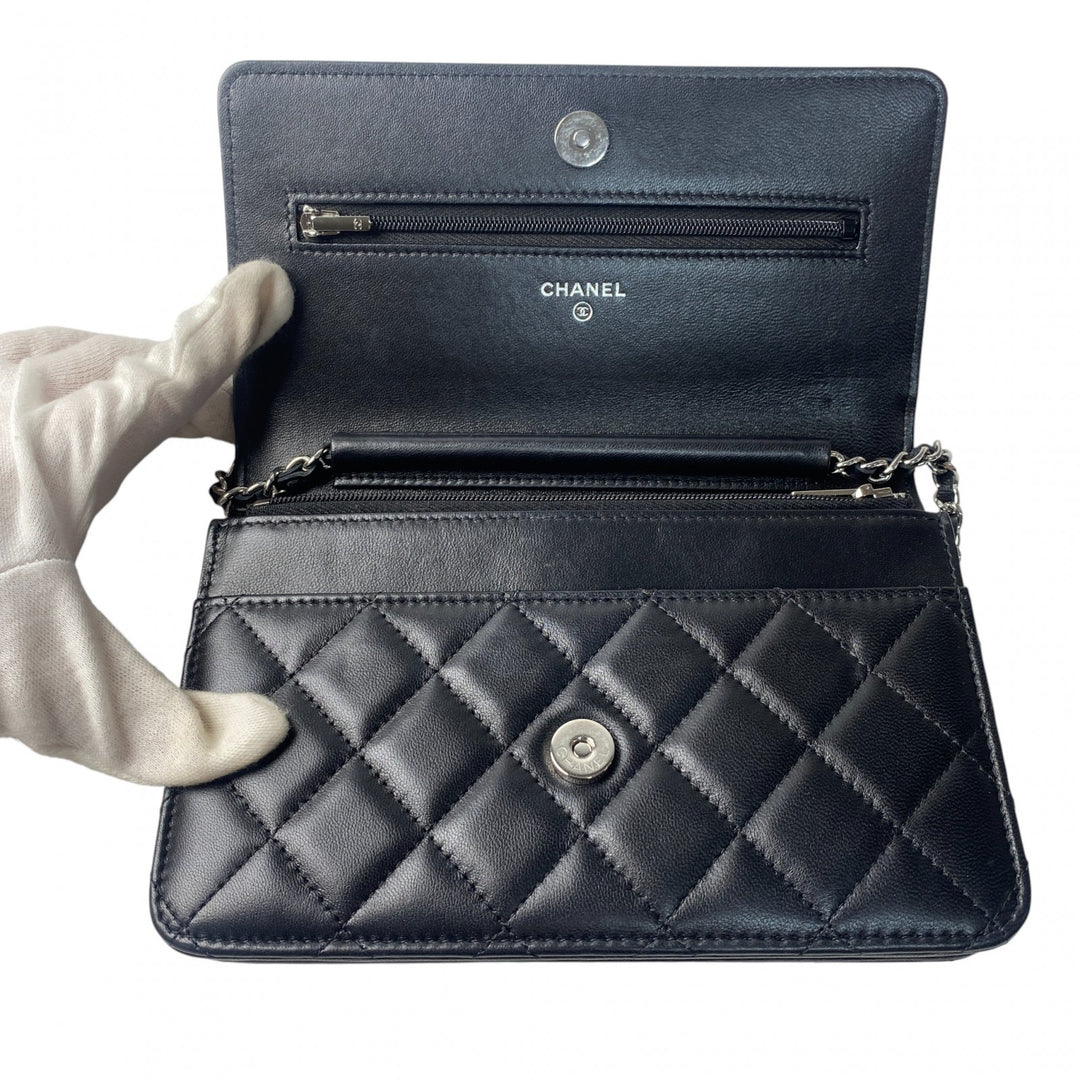 美品 シャネル CHANEL レディース マトラッセ チェーンショルダーウォレットランダム 斜めがけ クロスボディ