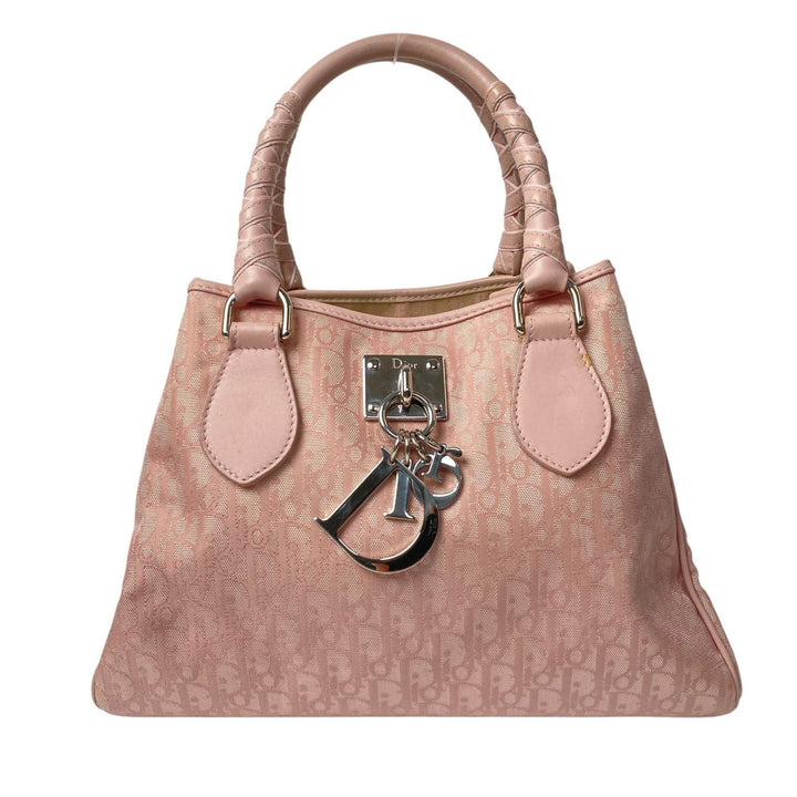 ディオール DIOR ラブリー トロッター トートバッグ ハンドバッグ ピンク レディース
