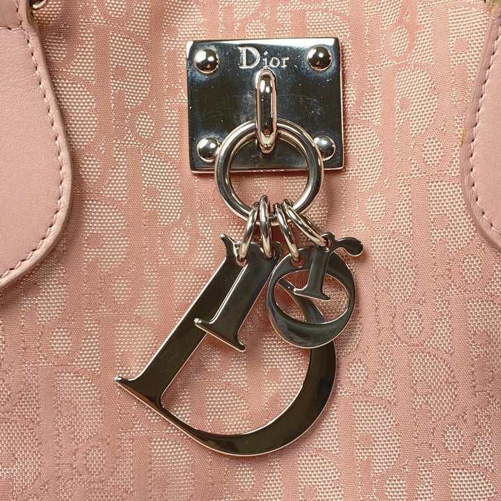 ディオール DIOR ラブリー トロッター トートバッグ ハンドバッグ ピンク レディース