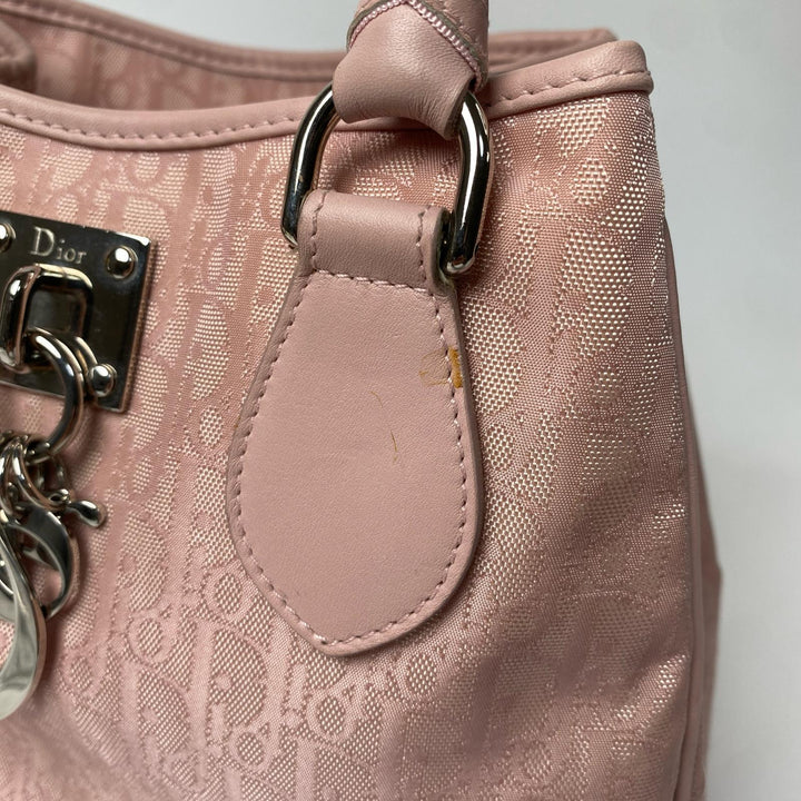 ディオール DIOR ラブリー トロッター トートバッグ ハンドバッグ ピンク レディース
