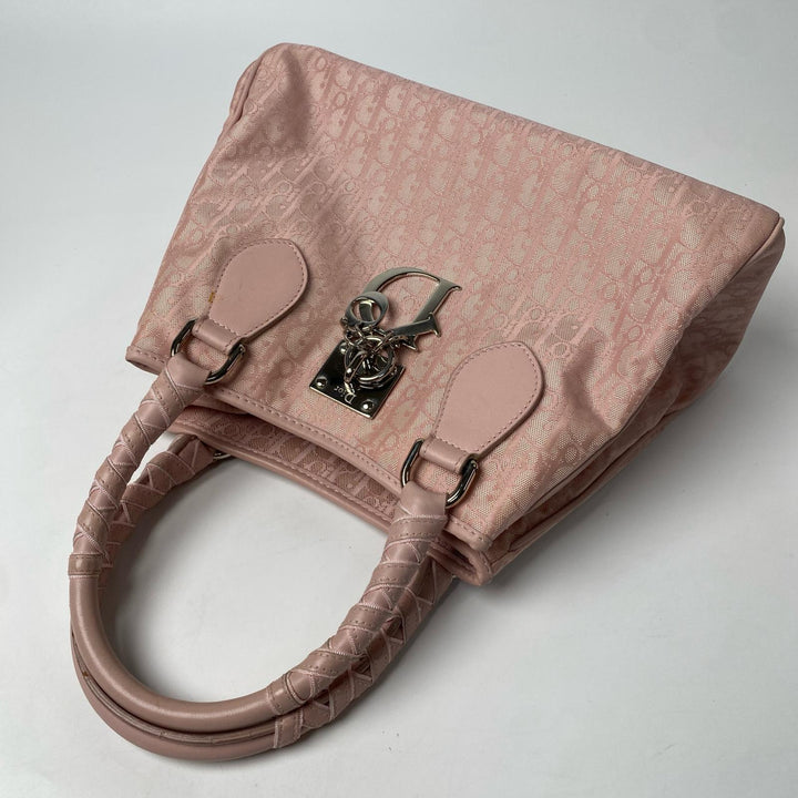 ディオール DIOR ラブリー トロッター トートバッグ ハンドバッグ ピンク レディース