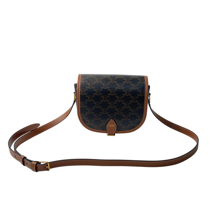 未使用 セリーヌ CELIN ミディアム フォルコ トリオンフ ショルダーバッグ　レディース