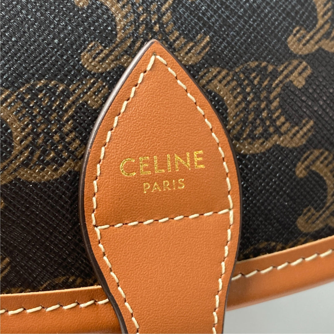 未使用 セリーヌ CELIN ミディアム フォルコ トリオンフ ショルダーバッグ　レディース