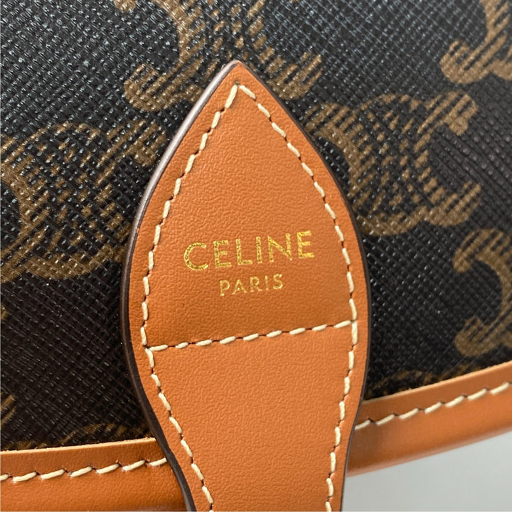 未使用 セリーヌ CELIN ミディアム フォルコ トリオンフ ショルダーバッグ　レディース