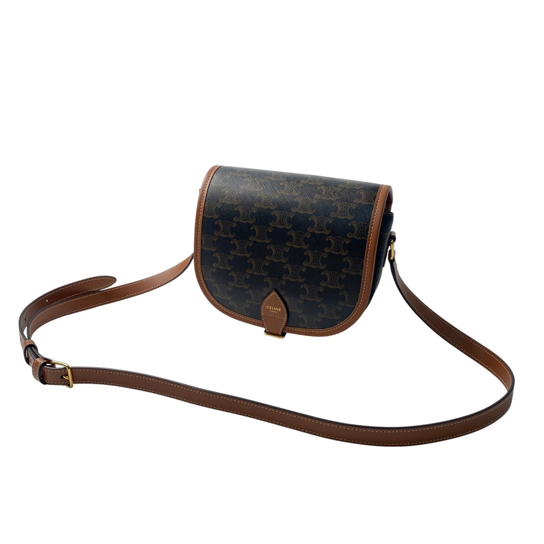 未使用 セリーヌ CELIN ミディアム フォルコ トリオンフ ショルダーバッグ　レディース