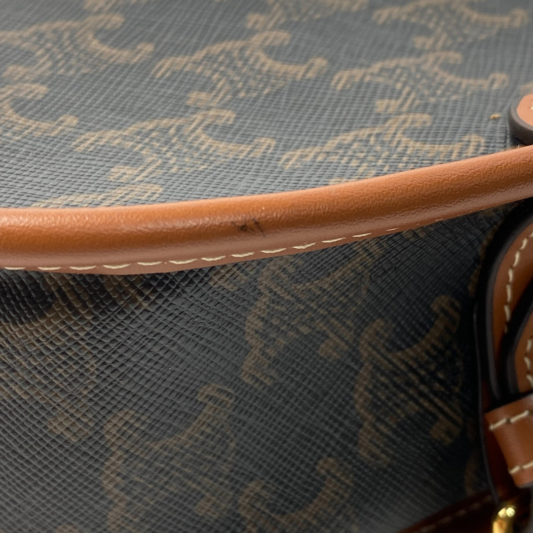 未使用 セリーヌ CELIN ミディアム フォルコ トリオンフ ショルダーバッグ　レディース