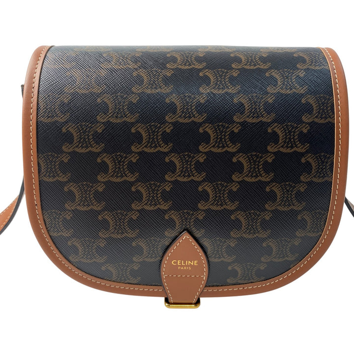 未使用 セリーヌ CELIN ミディアム フォルコ トリオンフ ショルダーバッグ　レディース