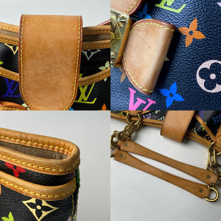 ルイヴィトン LOUIS VUITTON モノグラム マルチカラー アニーGM トートバッグ M40307 SR1111