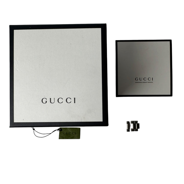 美品 グッチ GUCCI Gタイムレス 126.4 腕時計 クォーツ ブルー文字盤 メンズ
