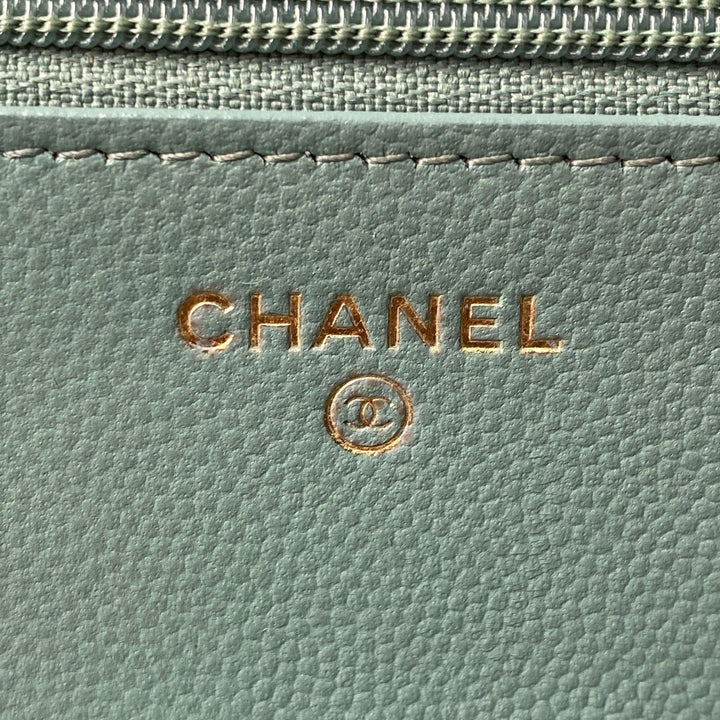 美品 シャネル CHANEL レディース チェーンウォレット キャビアスキン 斜めがけ クロスボディ