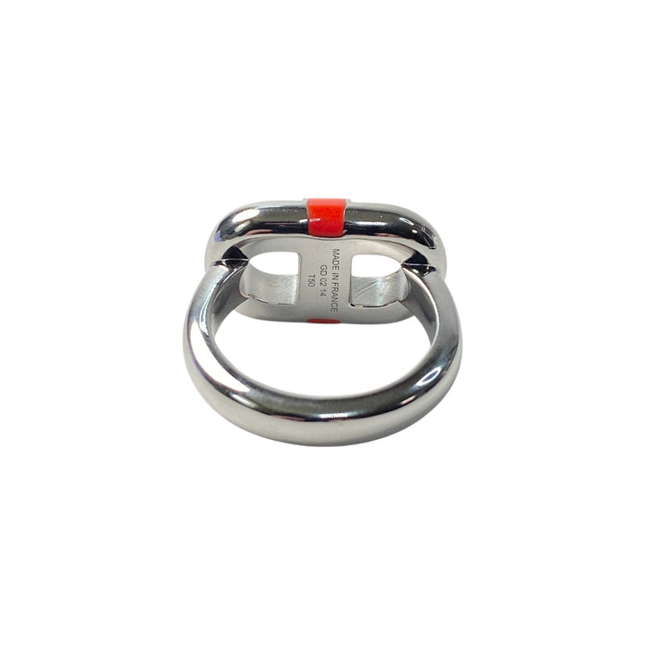 美品 現行 エルメス HERMES レディース マイヨン リング ステンレス T50 約12号