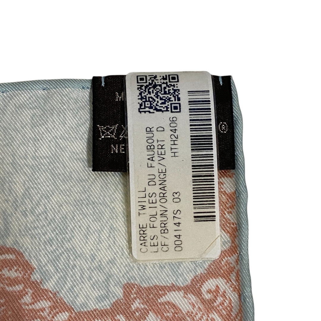 未使用 エルメス HERMES レディース スカーフ カレ90 クレイジー・フォーブル