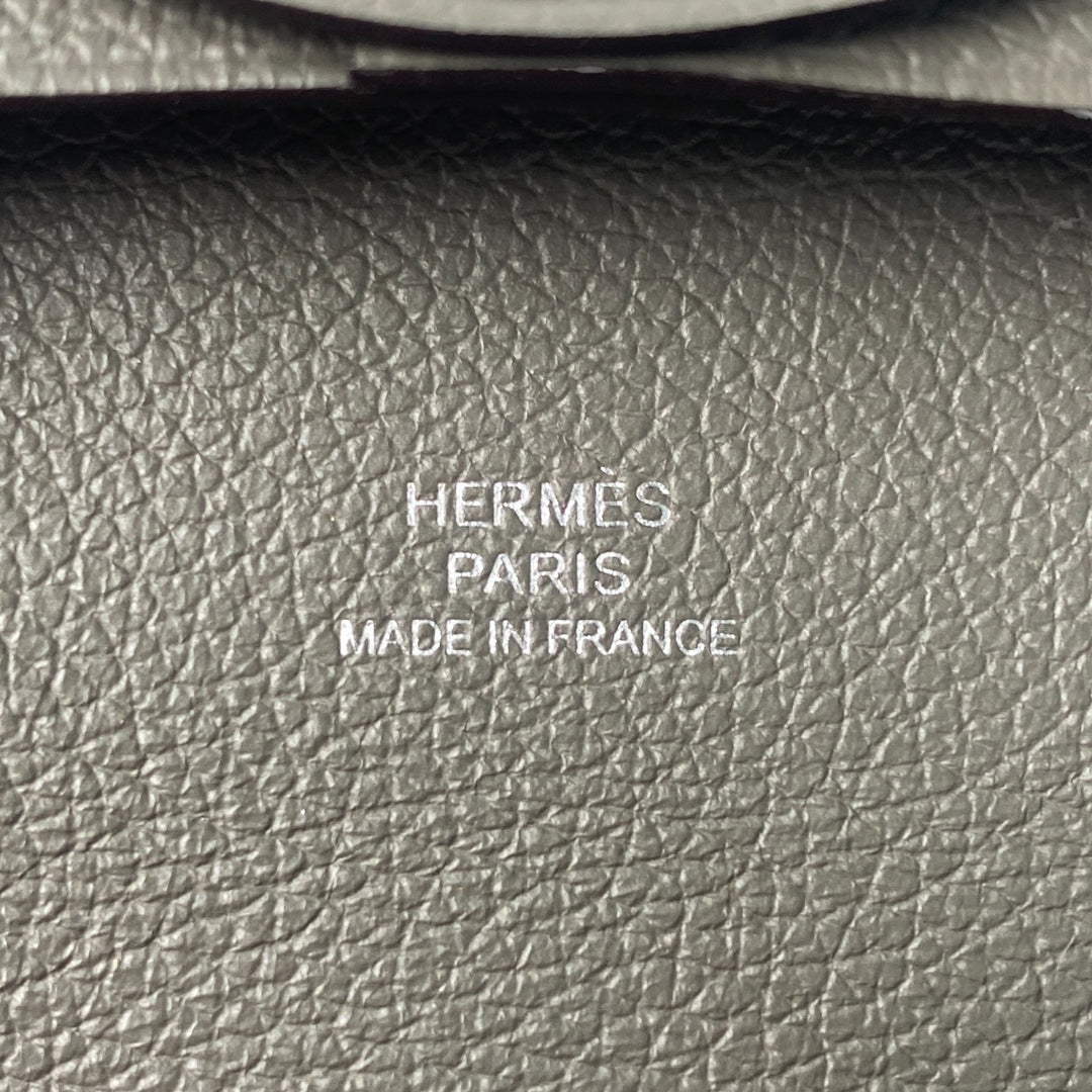 未使用 エルメス HERMES レディース バスティア U刻印 コインケース グリメイヤー