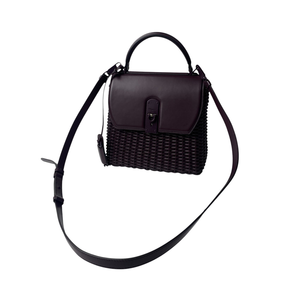 フェラガモ FERRAGAMO レディース 編み込み ガンチーニ 2way ショルダーバッグ ハンドバッグ GG-211063 斜めがけ クロスボディ